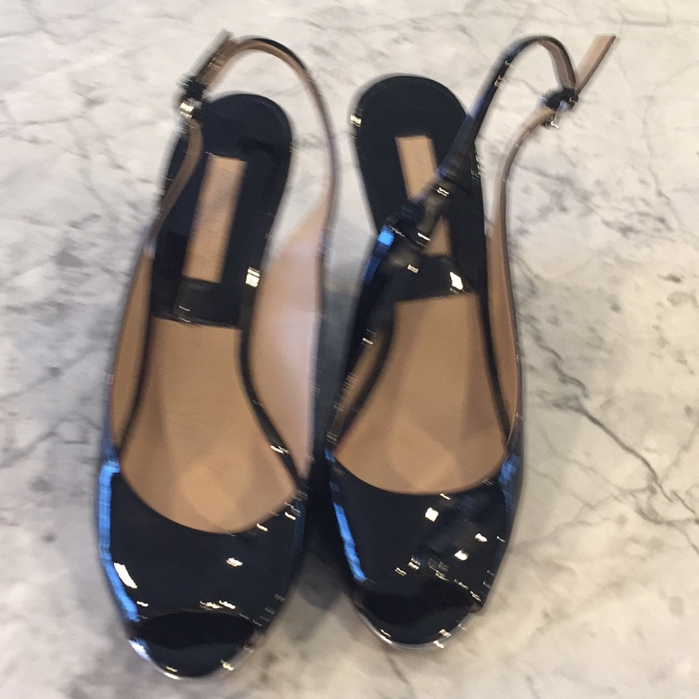Michael Kors, Black Patent Slingback Wedge, 36.5M